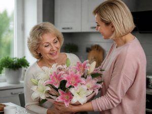Букет лилий маме